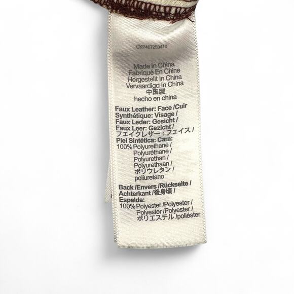 Madewell The Perfect Vintage Straight Jean Faux Leather Edition 32 Dark Cabernet - Picture 10 of 14